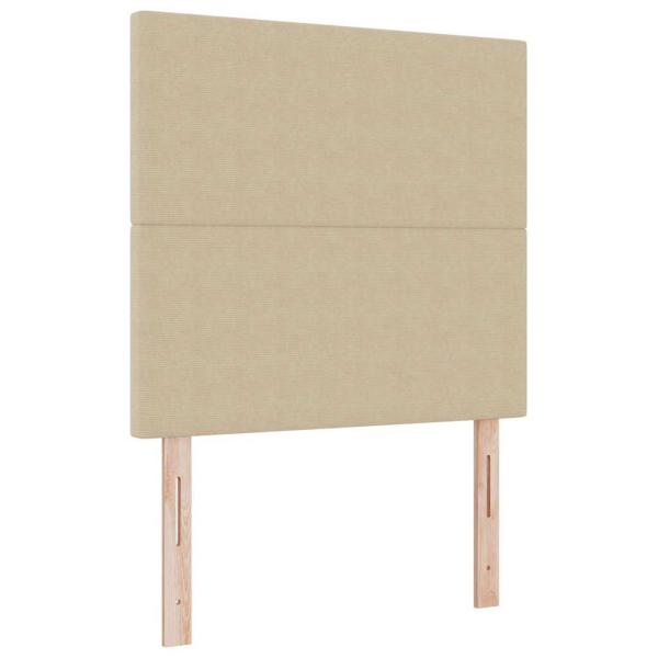 Boxspringbett mit Matratze & LED Licht Grün Grau 120x200 cm Cord-Stoff