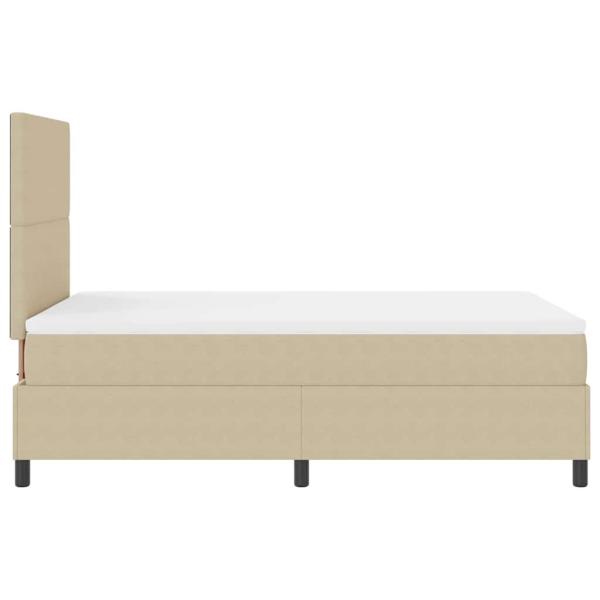 Boxspringbett mit Matratze & LED Licht Grün Grau 120x200 cm Cord-Stoff