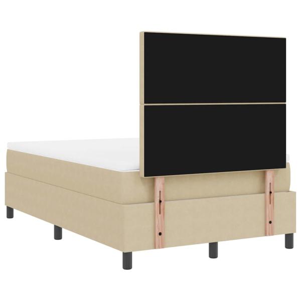 Boxspringbett mit Matratze & LED Licht Grün Grau 120x200 cm Cord-Stoff