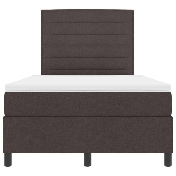 Boxspringbett mit Matratze Dunkelbraun 120x200 cm Stoff