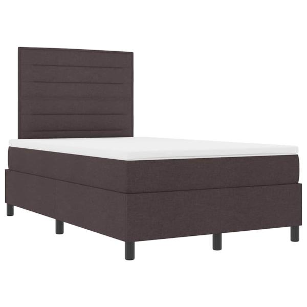 Boxspringbett mit Matratze Dunkelbraun 120x200 cm Stoff