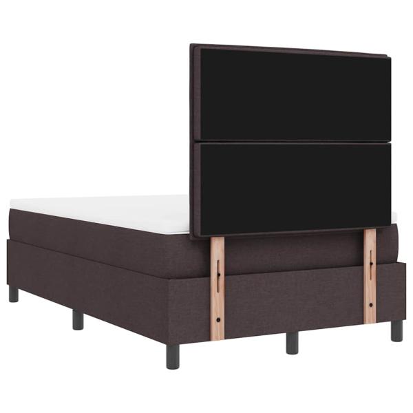 Boxspringbett mit Matratze Dunkelbraun 120x200 cm Stoff
