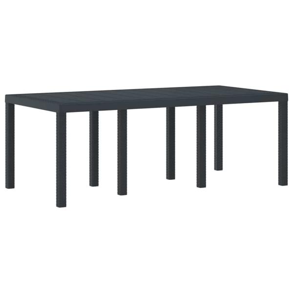 9-teiliges Garten Essset Anthrazit Poly Rattan