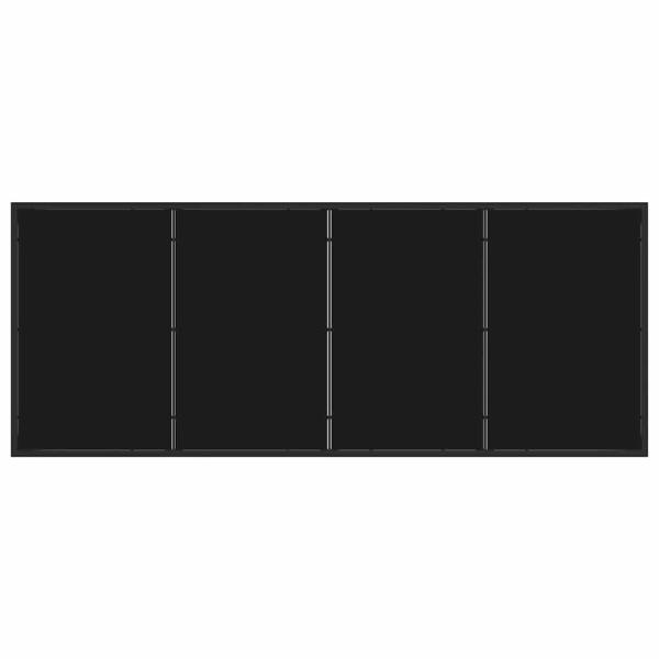 9-teiliges Garten Essset Schwarz HDPE