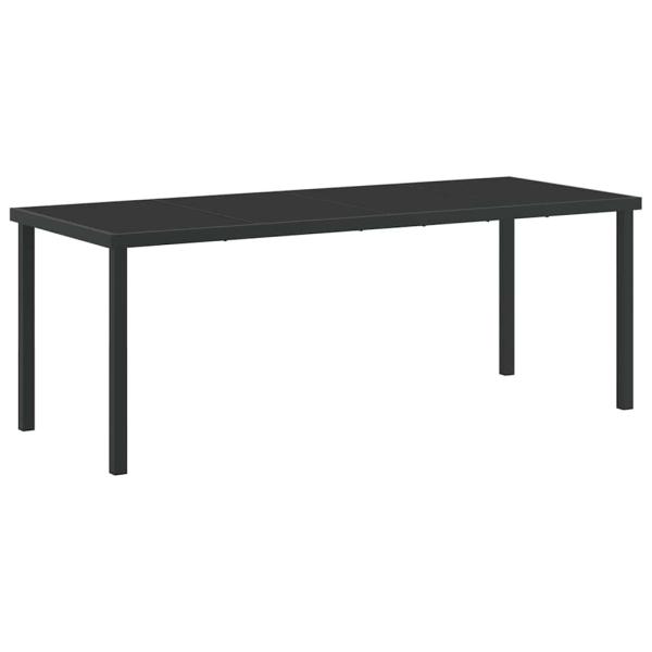 Garten Essgruppe 9 stk. Schwarz Pulverbeschichteter Stahl