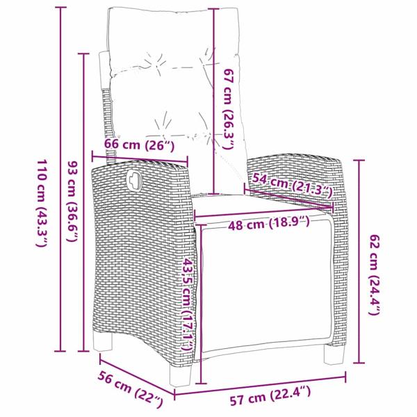 7-teiliges Garten-Dining-Set Grau