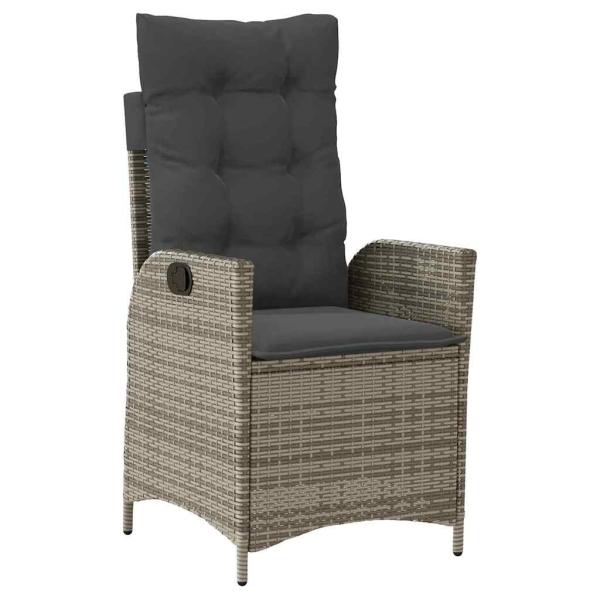 Set von 2 Grau PE Rattan Standard Abnehmbare Bezüge