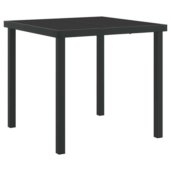 Set aus 2 Hellgrau, Anthrazit PE-Rattan, pulverbeschichteter Stahl