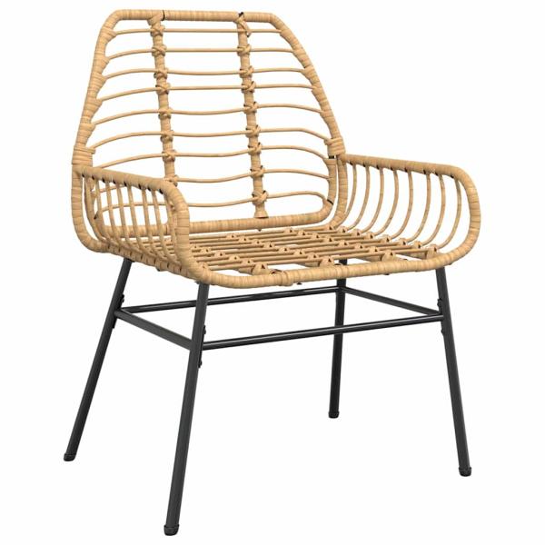 7-teiliges Gartenessset Braun Poly-Rattan
