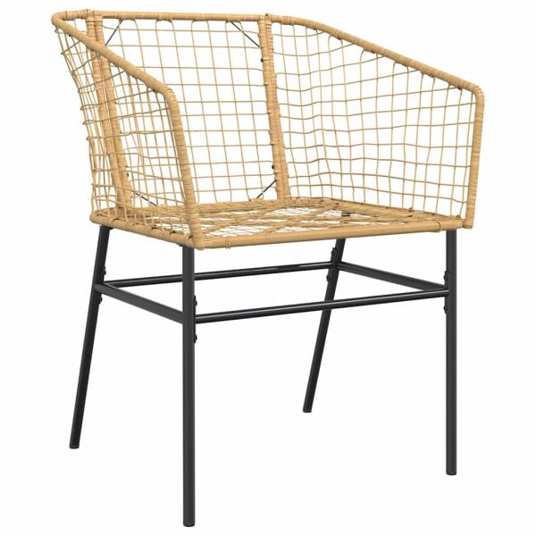 5-teiliges Garten-Esszimmer Set Braun Poly-Rattan