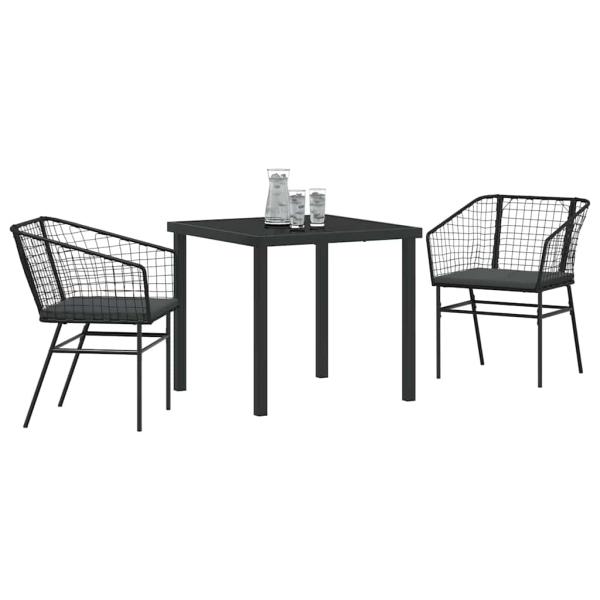 Set von 2 Schwarz und Dunkelgrau