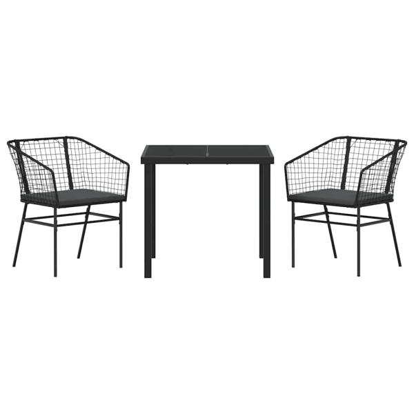 Set von 2 Schwarz und Dunkelgrau