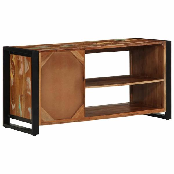 Schuhbank Multicolor 100x40x50 cm Massivholz Altholz