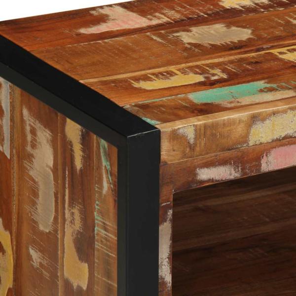 Schuhbank Multicolor 100x40x50 cm Massivholz Altholz