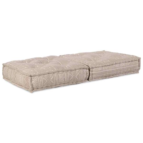 Modularer Pouf Hellbraun 70x70x36 Stoff
