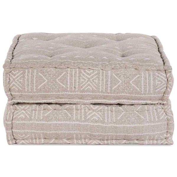 Modularer Pouf Hellbraun 70x70x36 Stoff