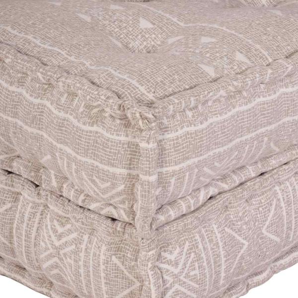 Modularer Pouf Hellbraun 70x70x36 Stoff