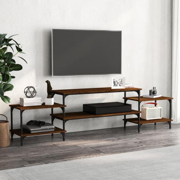 ARDEBO.de - TV-Schrank Braun Eichen-Optik 197x35x52 cm Holzwerkstoff