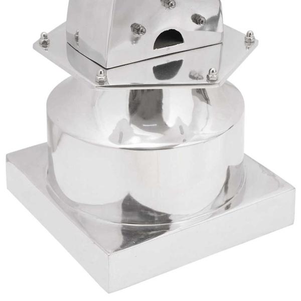 Skulptur Silber 26x26x110 cm Aluminium Halb Propeller