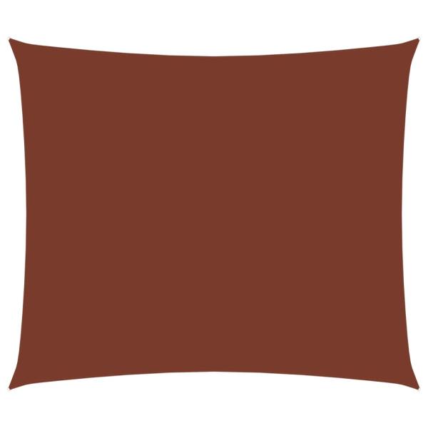 Sonnensegel Oxford-Gewebe Rechteckig 3,5x4,5 m Terrakotta-Rot