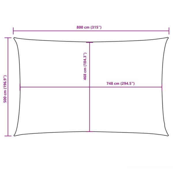 Sonnensegel Oxford-Gewebe Rechteckig 5x8 m Blau