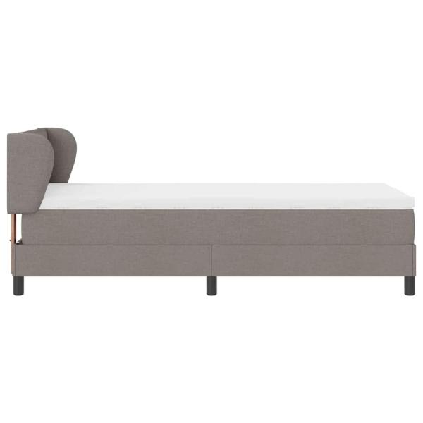 Boxspringbett mit Matratze in Taupe 90x190 cm Stoff