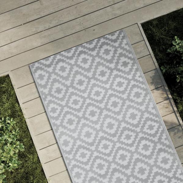 ARDEBO.de - Outdoor-Teppich ARAKIL Grau 80x150 cm PP