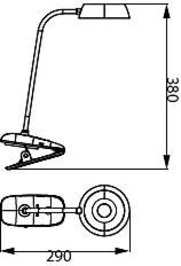 Philips Donutclip Schreibtischleuchte, 3W, 5V, 175lm, 4000K, dimmbar, weiß (929003179707)