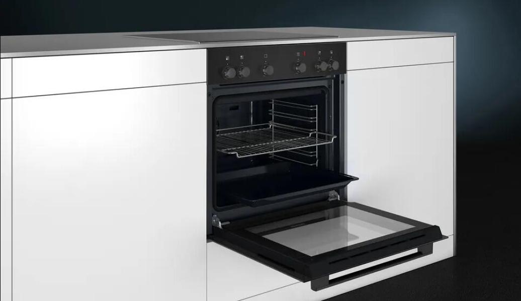 Siemens EQ110KAFBE EEK: A Einbau-Herd-Set (EA64RGNA1E + HE010FBA1), 60 cm breit, 66 L, 3D Heißluft, Schnellaufheizung, Schwarz