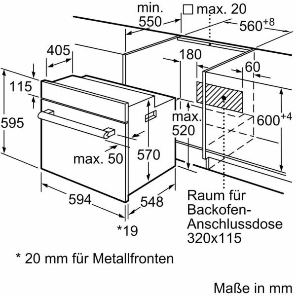 Siemens EQ110KAFBE EEK: A Einbau-Herd-Set (EA64RGNA1E + HE010FBA1), 60 cm breit, 66 L, 3D Heißluft, Schnellaufheizung, Schwarz