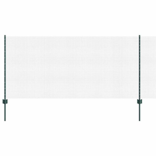Gartenzaunset Set von 2 Grün Metall 10 x 1 m Langlebig
