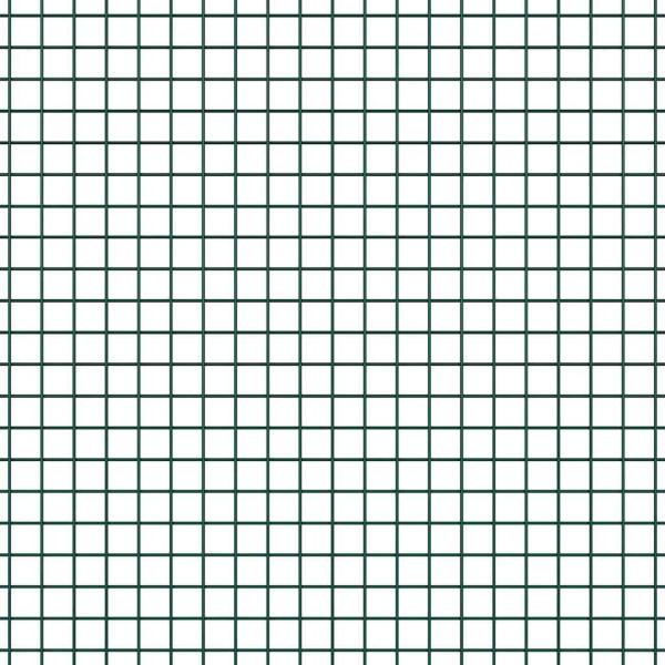 Geknoteter Drahtzaun mit 11 U-Pfosten Grün 1.2x25 m Stahl