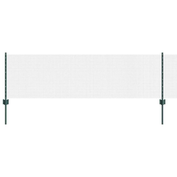 Geschweißter Drahtzaun mit 44 U-Posts in Grün 0.6x100 m aus Stahl