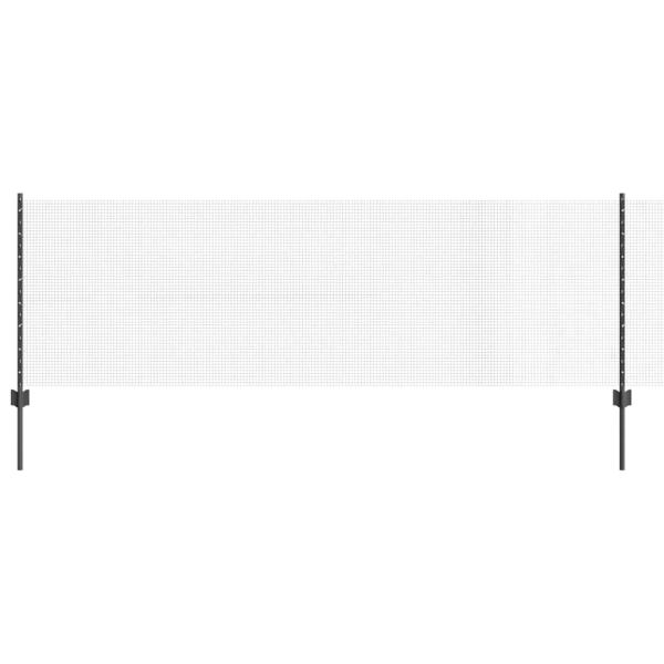 Geschweißter Drahtzaun mit 5 U-Posten Grau 0,8x10 m Stahl