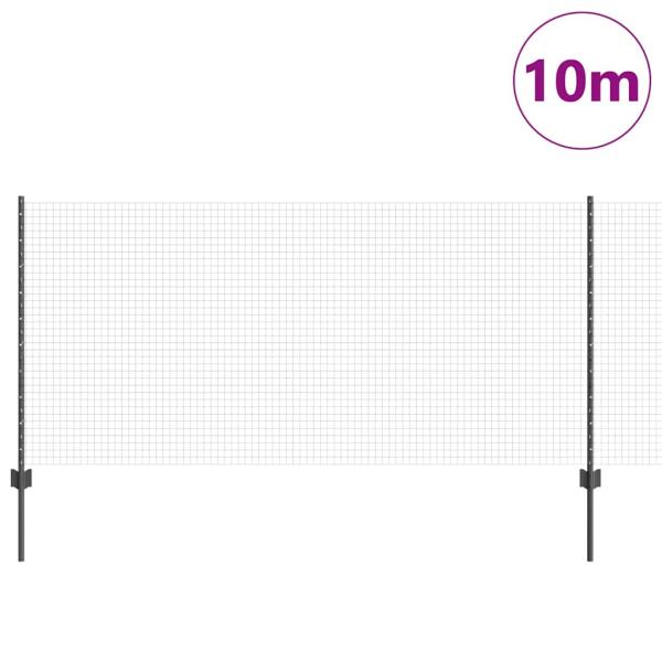 Gartenzaunset Set aus 2 Grau Metall 10 x 1 m Robust