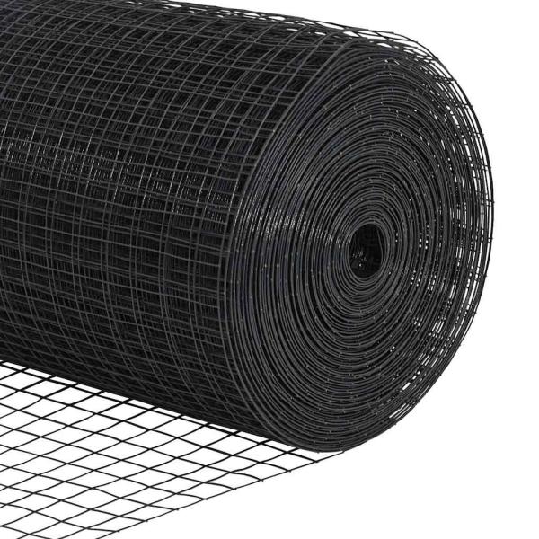 Schweißdrahtzaun mit 10 U-Posts Grau 1,5x10 m Stahl