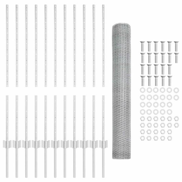 Gartenzaun Set Set aus 2 Verzinkter Stahl