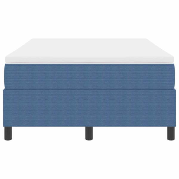 Boxspringbett mit Matratze Blau 120x200 cm Cordstoff