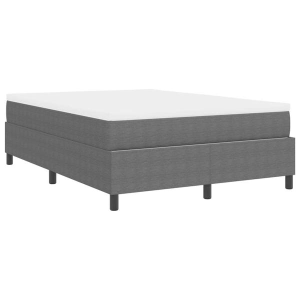 Boxspringbett mit Matratze Lichtgrau 140x200 cm Cordstoff