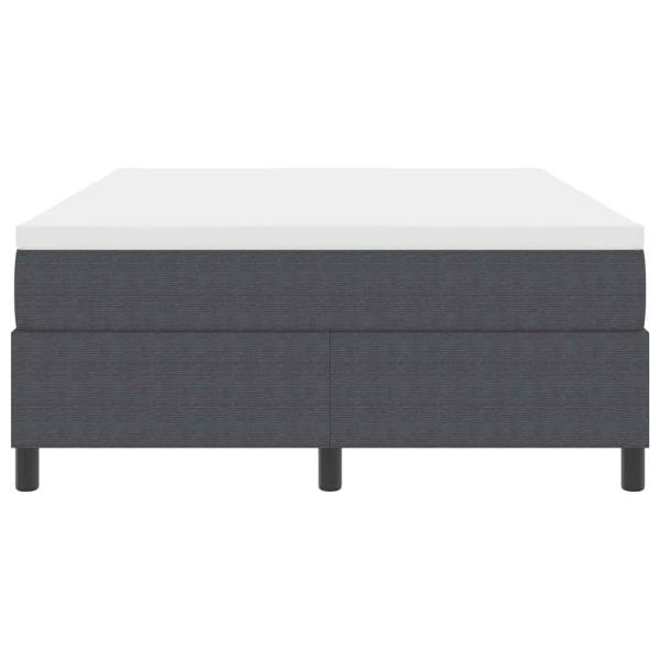 Boxspringbett mit Matratze Dunkelgrau 140x200 cm Cordstoff