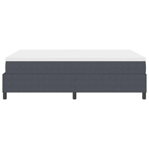 Boxspringbett mit Matratze Dunkelgrau 140x200 cm Cordstoff