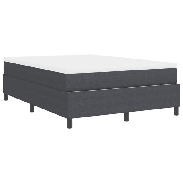 Boxspringbett mit Matratze Dunkelgrau 140x200 cm Cordstoff
