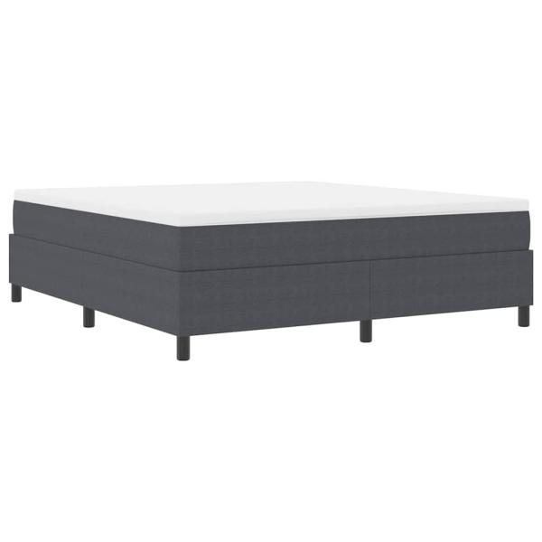 Boxspringbett mit Matratze Dunkelgrau Super King Cordstoff
