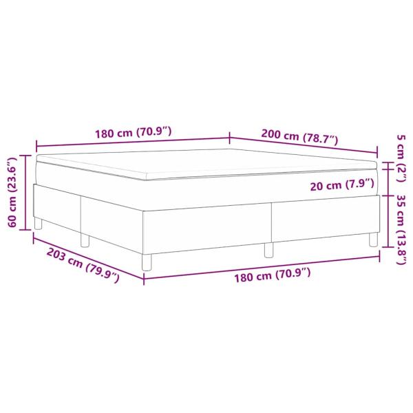 Boxspringbett mit Matratze Dunkelgrau Super King Cordstoff
