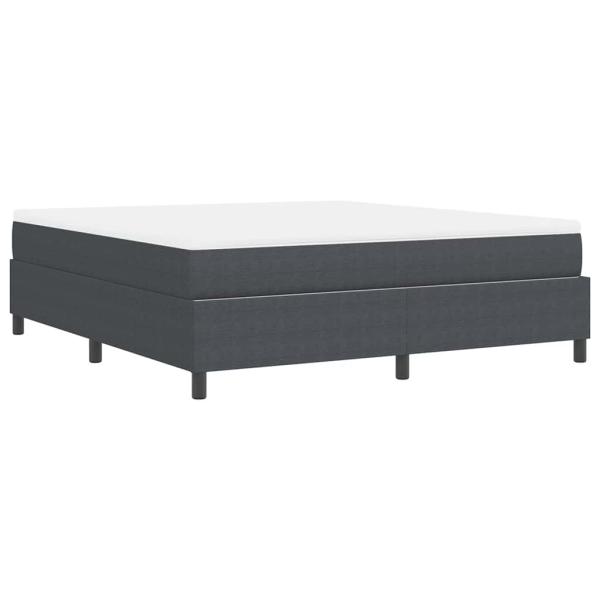 Boxspringbett mit Matratze Dunkelgrau Super King Cordstoff