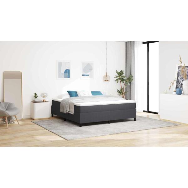 Boxspringbett mit Matratze Dunkelgrau Super King Cordstoff
