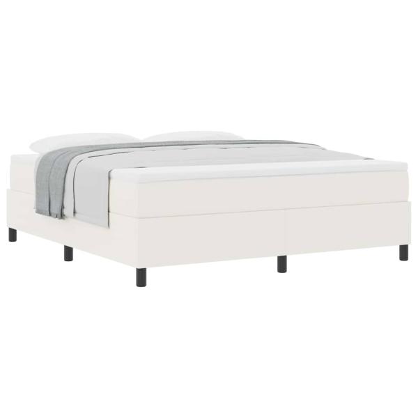Boxspringbett mit Matratze Creme Super King Samtstoff