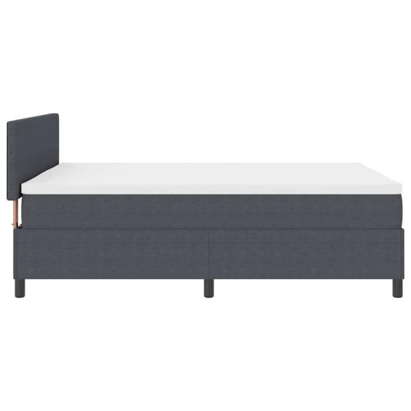 Boxspringbett mit Matratze & LED Dunkelgrau 140x200 cm Cord-Stoff