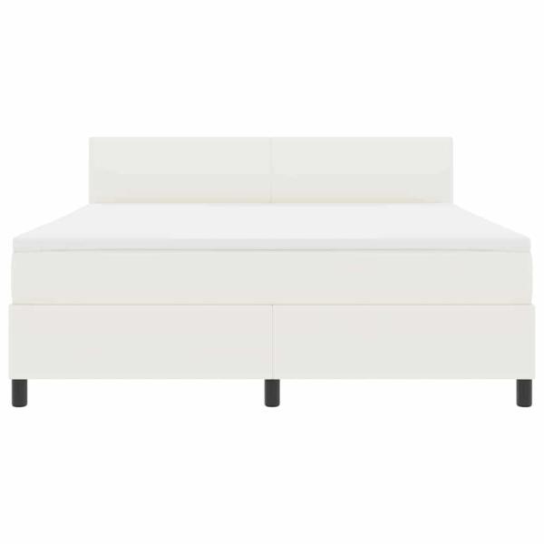 Boxspringbett mit Matratze & LED Creme Super King Kordstoff