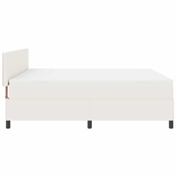 Boxspringbett mit Matratze & LED Creme Super King Kordstoff